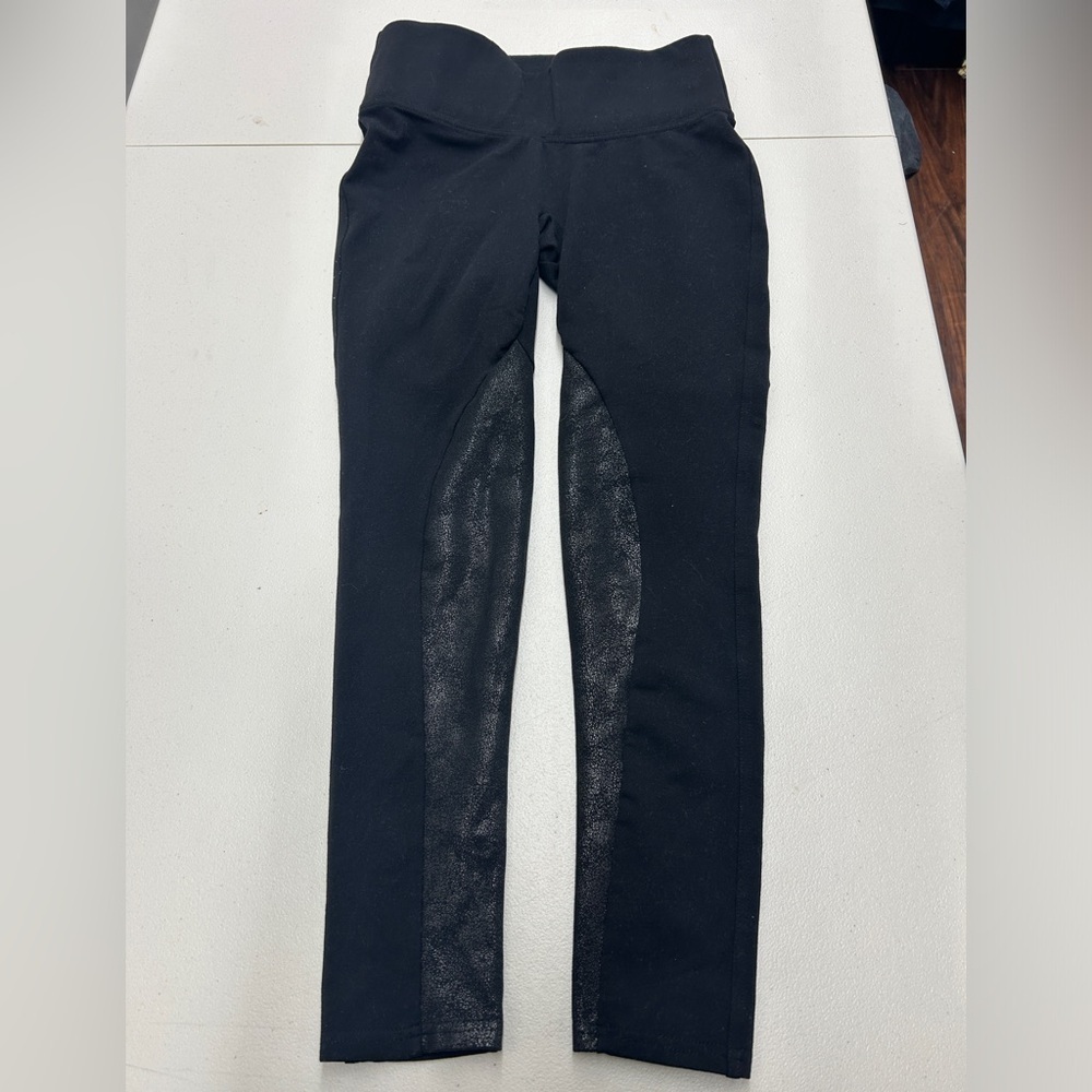 SPANX Black Leggings with Shiny Detail size M